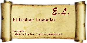 Elischer Levente névjegykártya